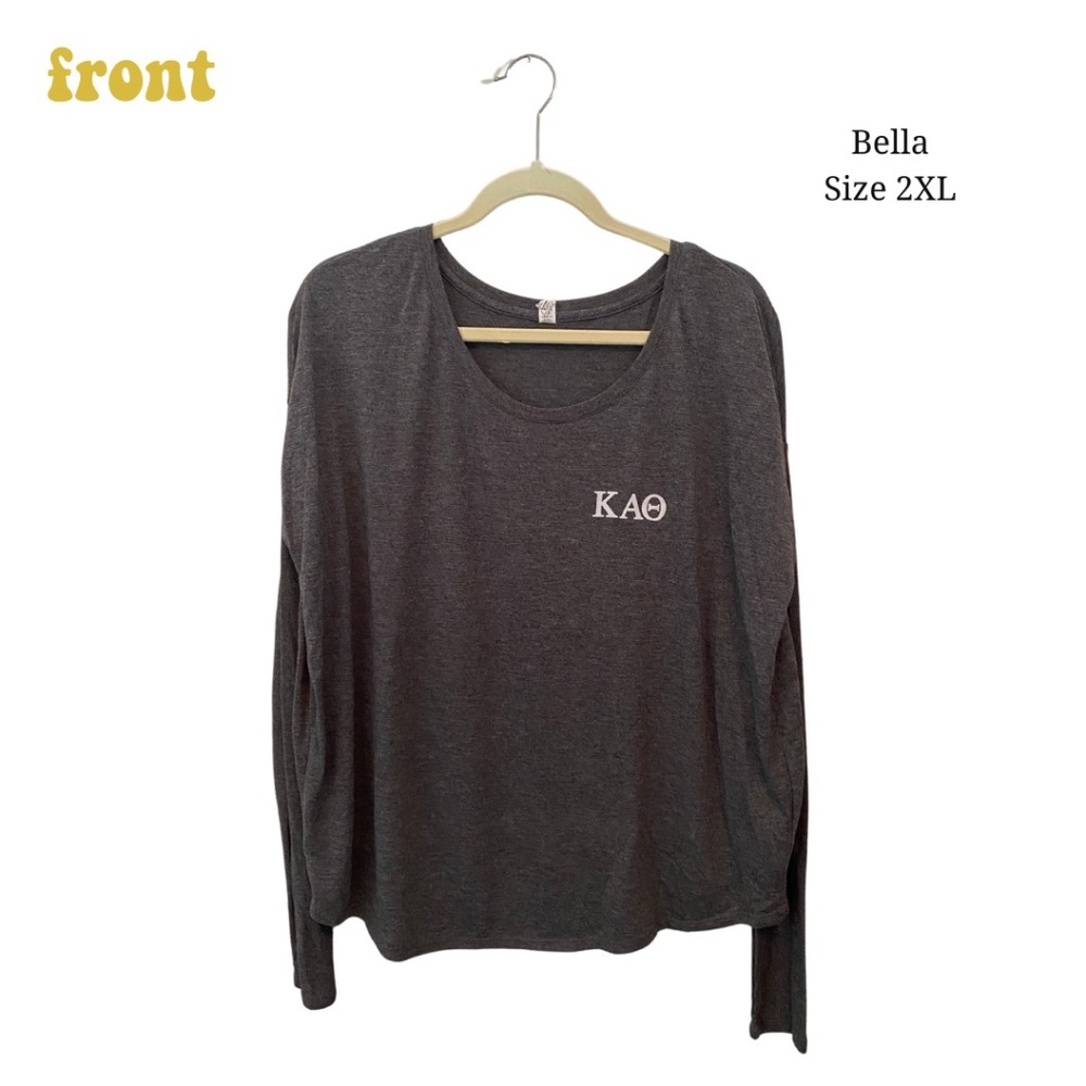 Kappa Alpha Theta Sorority Grey Shirt Bella + Canvas Size 2XL (fits like XL)